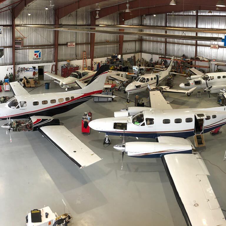 cessna-441-conquest-ii-aircrafts-in-hanger